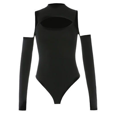 Enterizo Ajustado de Manga Larga con Cuello Cuadrado para Mujer - Image 2