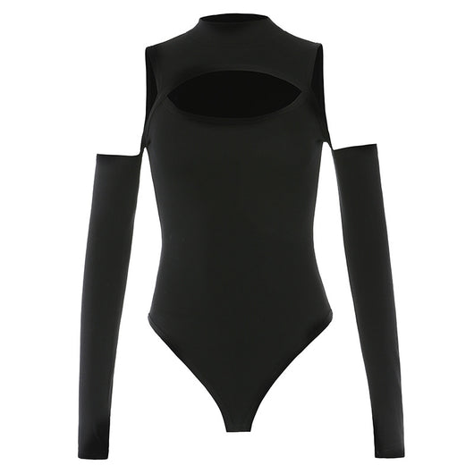 Enterizo Ajustado de Manga Larga con Cuello Cuadrado para Mujer - Image 2