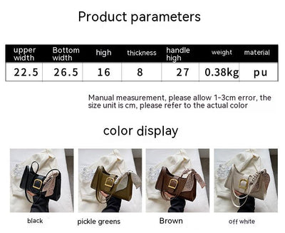 Bolso Bandolera Minimalista de Diseño Exclusivo - Bolsa Baguette de Moda Versátil - Image 8
