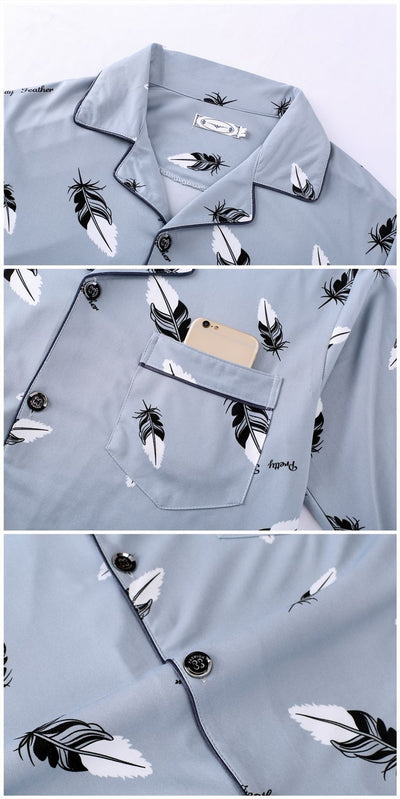 Pijama Minimalista de Manga Larga para Hombre - Image 33