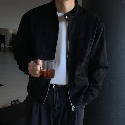 Chaqueta Café con Cuello de Pie - Image 7