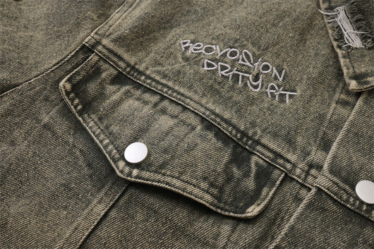 Chaqueta Vaquera Rasgada para Hombre - Estilo Urbano Casual - Image 17