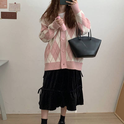Cardigan Tejido Suelto Estilo Coreano para Estudiantes - Comodidad Casual - Image 8
