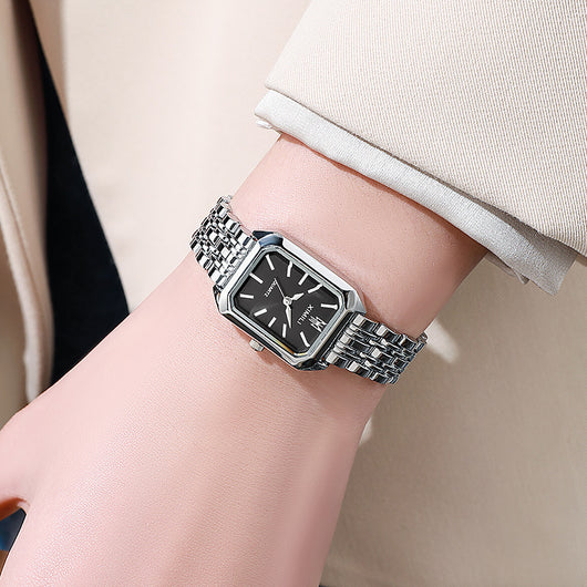 Reloj Cuadrado Elegante para Mujer con Cuarzo y Banda de Acero Inoxidable - Image 18