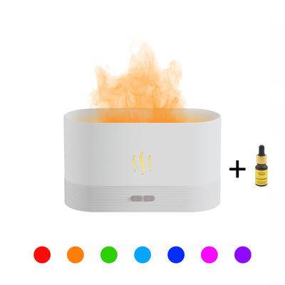 Difusor Ultrasónico con Efecto Llama LED RGB y Aromaterapia - Image 24