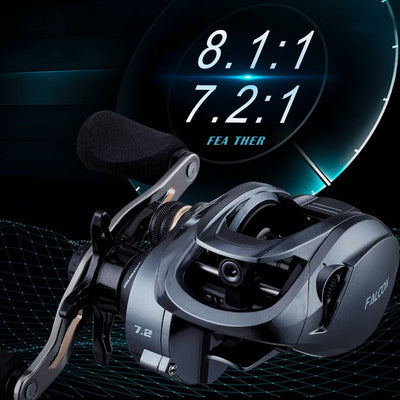 Carrete de Pesca Magnético 12 Ejes Alcance Extendido