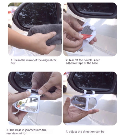 Espejo Auxiliar 360° para Auto - Visión Panorámica Doble Cara para Reversa y Puntos Ciegos - Image 6