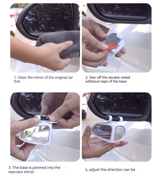 Espejo Auxiliar 360° para Auto - Visión Panorámica Doble Cara para Reversa y Puntos Ciegos - Image 6