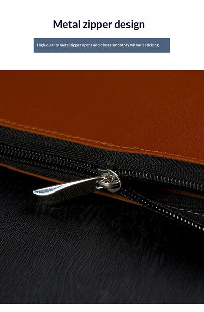 Organizador de Cuero Impermeable de Alta Capacidad para Contratos y Documentos - Image 20