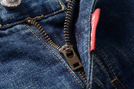 Jeans Slim Vintage Rotos con Parches para Hombre - Image 9
