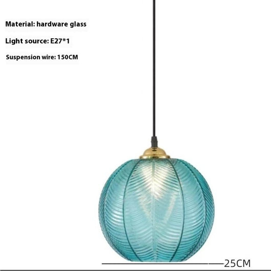 Lámpara Colgante de Cristal con Patrón de Hojas para Dormitorio - Image 10