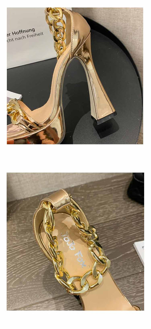 Sandalias Elegantes con Tacón Alto y Plataforma Gruesa Punta Cuadrada - Image 13