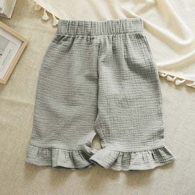 Shorts de Algodón con Volantes para Niñas - Versátiles y Cómodos - Image 5