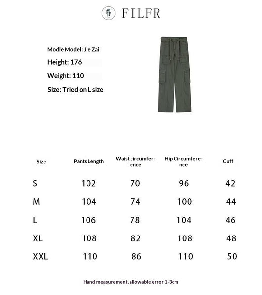 Pantalones Cargo Sueltos Vintage Americano con Múltiples Bolsillos y Detalles Desgastados - Image 10