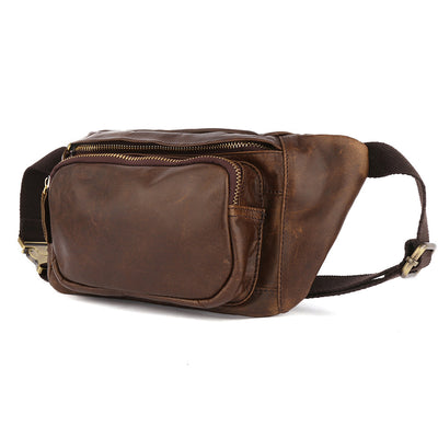 Bolsa Pecho Cuero Genuino Estilo Retro para Hombre - Image 5