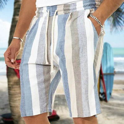 Shorts de Playa para Hombre con Estampado 3D a Rayas - Image 2