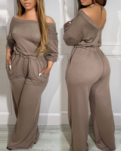 Jumpsuit Elegante Hombro Descubierto con Cintura Definida - Image 12