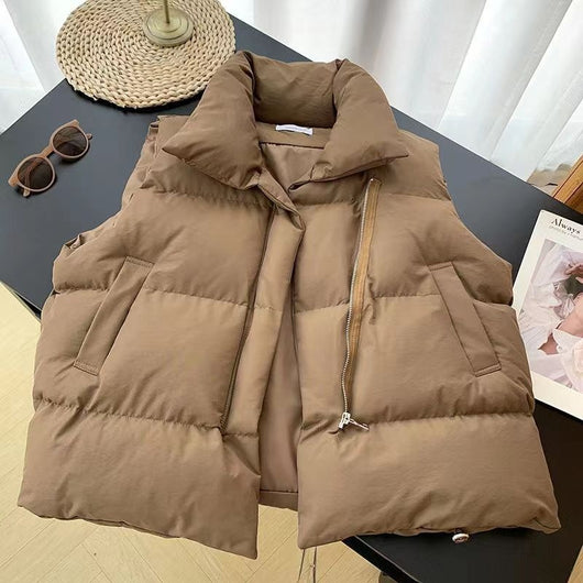 Chaleco de Algodón sin Mangas con Cuello de Pie para Mujer - Image 10