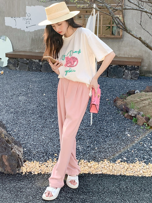 Pantalones Casuales Anchos de Pierna Suelta para Mujer - Image 3