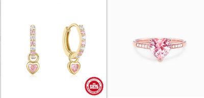 Anillo Corazón Melocotón en Plata de Ley S925 para Mujer - Image 9