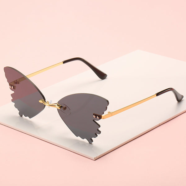 Gafas de Sol sin Marco Mariposa - Estilo Urbano y Diversión
