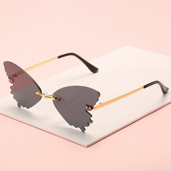 Gafas de Sol sin Marco Mariposa - Estilo Urbano y Diversión