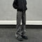 Pantalones Vaqueros Skinny Gris Desgastado para Hombre