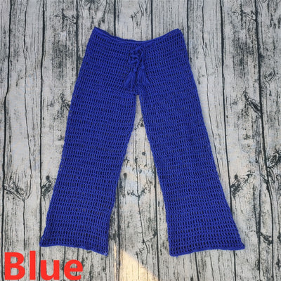 Conjunto de Bikini Tejido a Mano con Pantalón y Suéter Playero - Image 11
