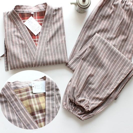 Pijama Kimono de Gasa de Algodón Puro Estilo Japonés
