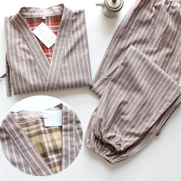Pijama Kimono de Gasa de Algodón Puro Estilo Japonés