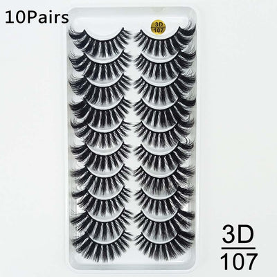 Set de 10 Pares de Pestañas Postizas Premium - Image 5