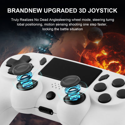 Red game controller with black buttons, D-pad, and dual analog sticks for P4 host gaming. - Image 17