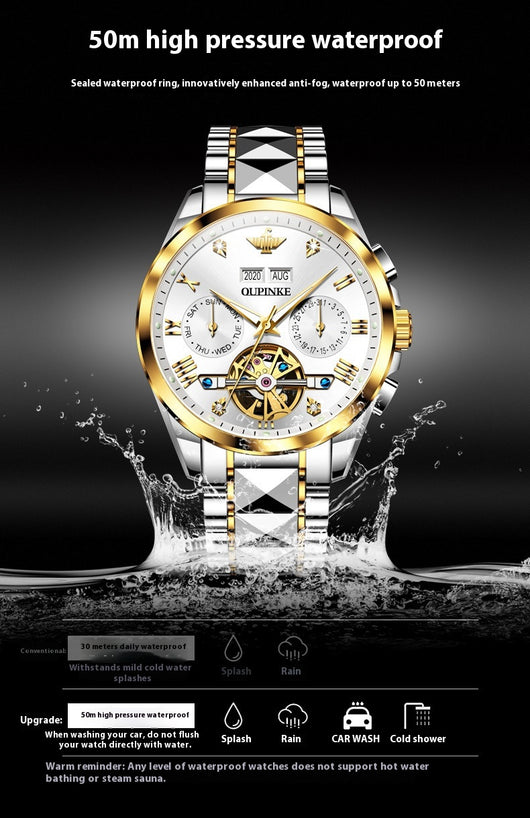 Reloj Automático Mecánico Hueco Sumergible para Hombre - Image 15