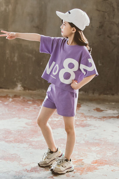 Conjunto Deportivo Niña Manga Corta - Cómodo y Versátil - Image 10