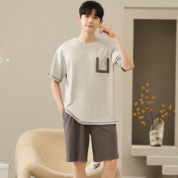 Pijama Corto Hombre Talla Grande - Conjunto Casual Suave