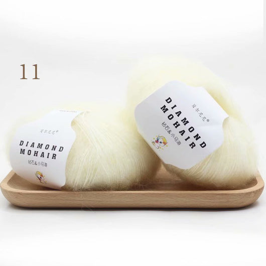 Bufanda Chal de Mohair Tejida a Mano Sudafricana Premium con Ovillo de Lana DIY - Image 34