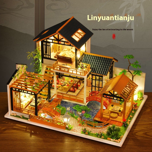 Casa de Jardín Forestal DIY P018 - Maqueta Decorativa para Armar