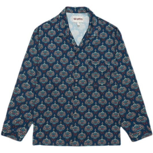 Camisa Retro Morphed Flor de Marañón Cuello Cubano para Hombre - Image 8