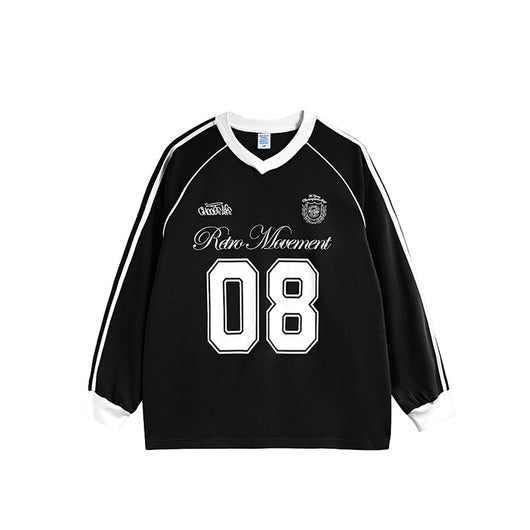 Camiseta Manga Larga Estilo Urbano Jersey Americano para Hombre - Image 7
