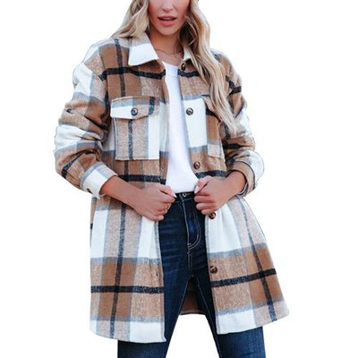 Abrigo Camisero Largo Casual para Mujer - Image 17