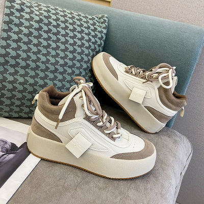 Zapatillas Deportivas Retro Blancas para Mujer con Suela Gruesa - Image 7