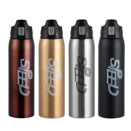 Botella Deportiva sin Aire 304 Acero Inoxidable con Diseño Innovador