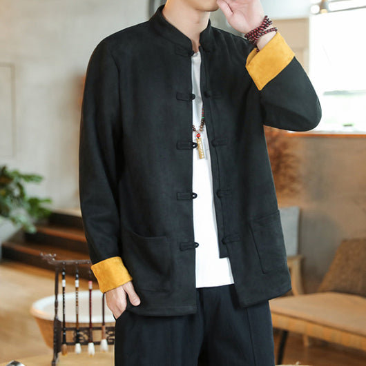 Chaqueta Hanfu Buddha Estilo Chino Retro para Hombre - Image 17