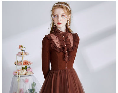 Vestido Elegante de Manga Larga Estilo Corte - Image 6