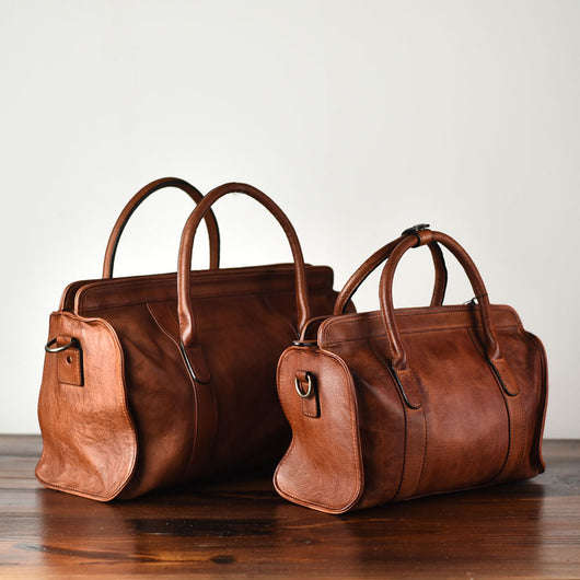 Bolso de Cuero Curtido al Vegetal Cosido a Mano - Gran Capacidad para Auto - Image 16
