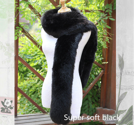 Bufanda de Piel Sintética de Zorro para Invierno - Elegancia y Calidez - Image 25