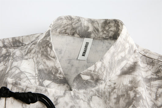 Camisa Suelta Estampado Tie-Dye para Hombre - Image 9
