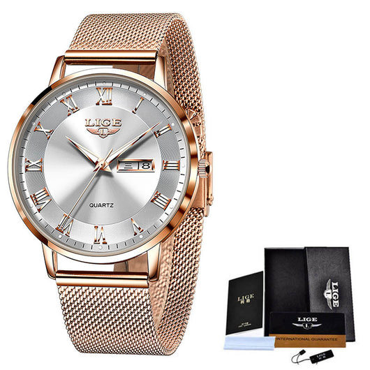 Reloj de Cuarzo Elegante para Mujer con Calendario Dual y Resistencia al Agua - Image 38