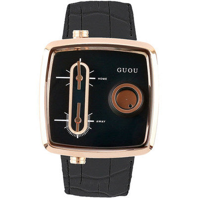 Reloj de Pulsera Cuadrado Hombre Doble Movimiento - Elegancia y Estilo - Image 2