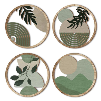 Pegatinas Decorativas de Pared Hojas Redondas Estilo Retro - Image 16